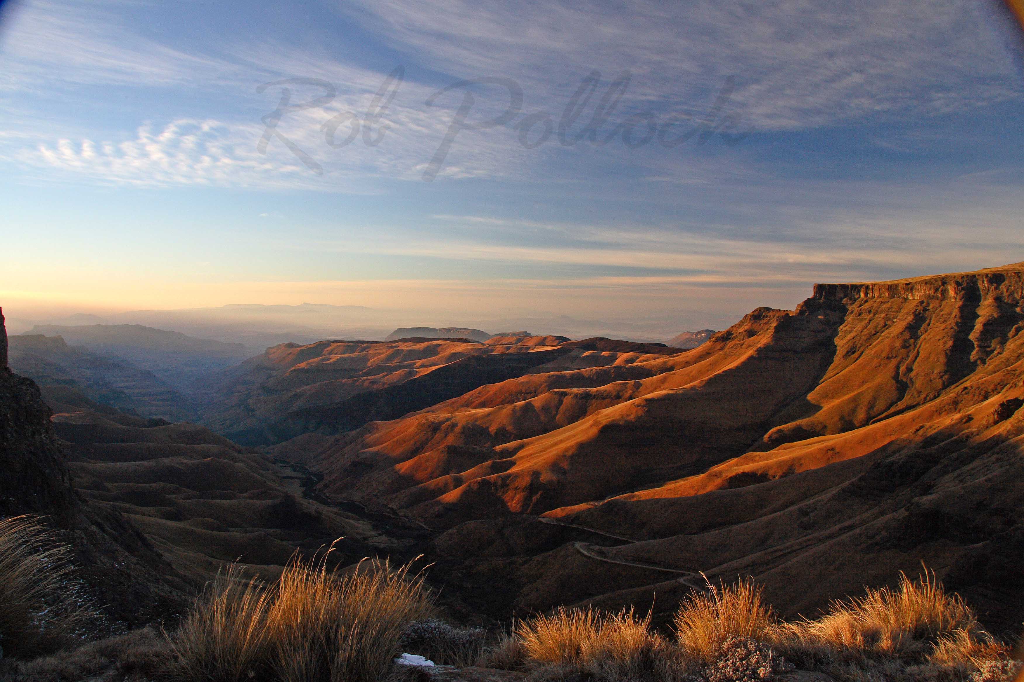 Sani Pass from Lesotho at dawn
