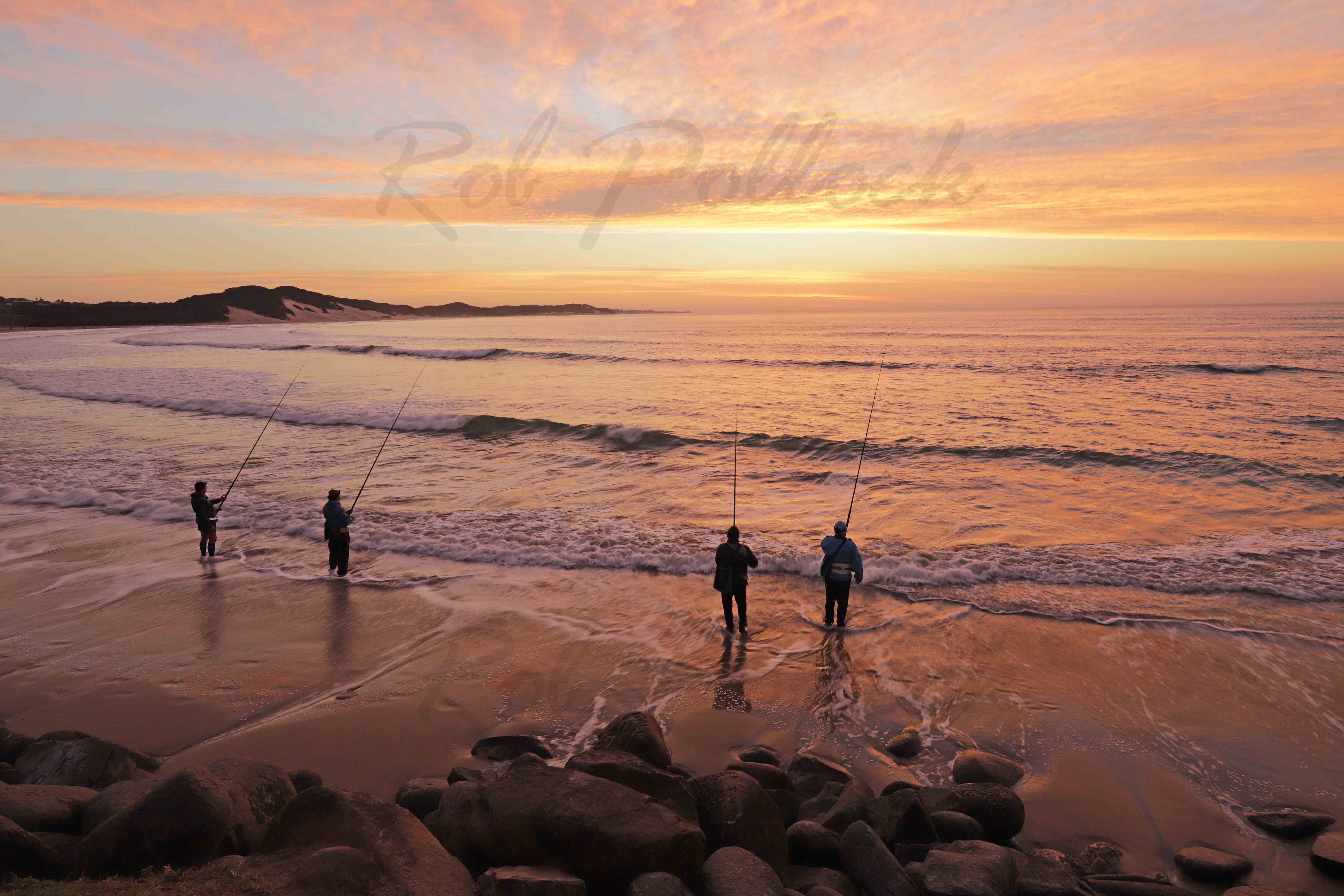 Dawn at Nahoon Beach, Chad fisherman