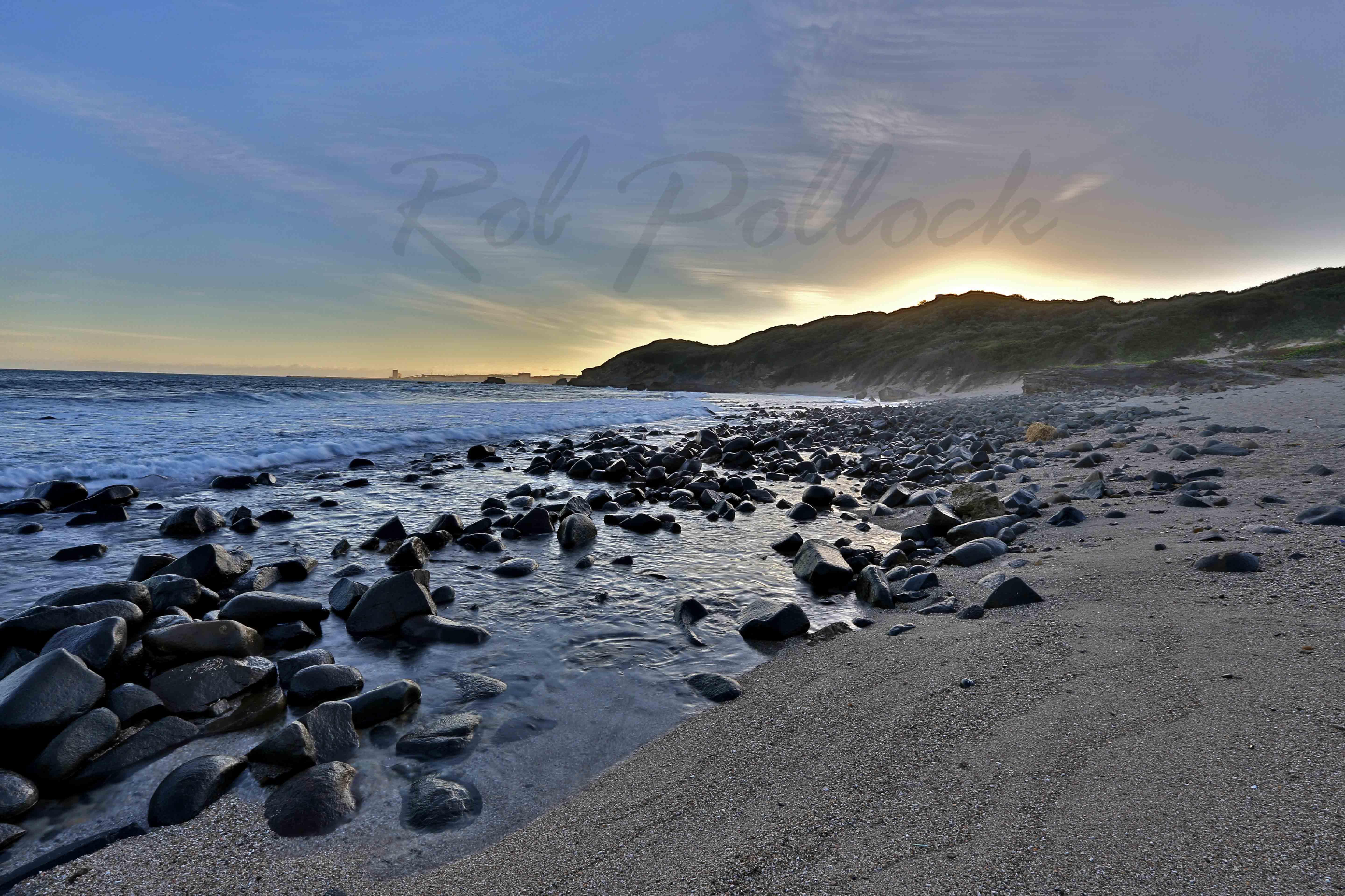 Nahoon Point looking towards East London at dusk